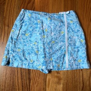 Lilly Pulitzer blue monkey print skort size 10